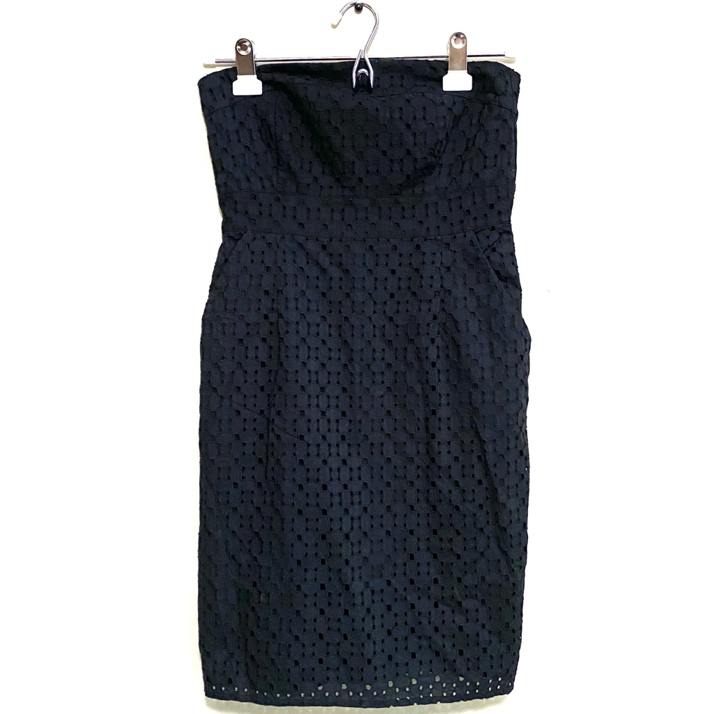 New York And Company Black Lace Strapless Dress
